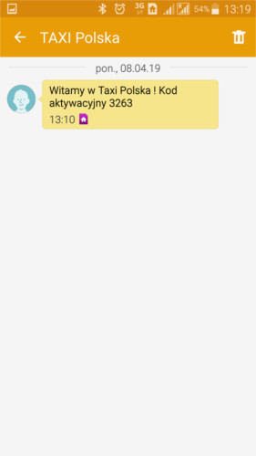widok aplikacji taxi polska